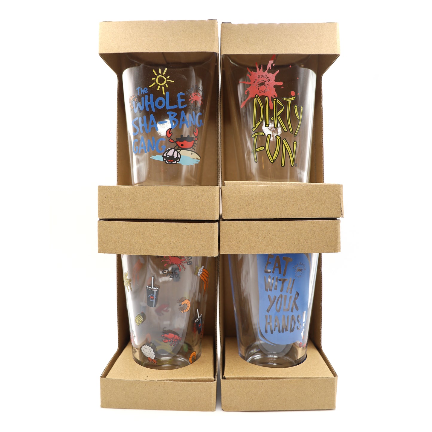 Boiling Crab Pint Glasses - 4 Pack
